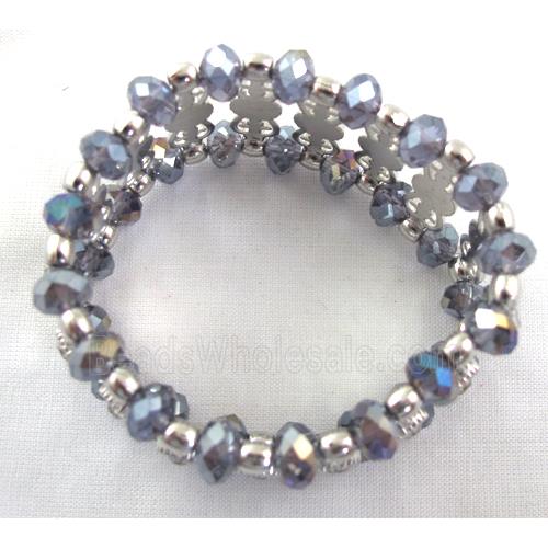 Stretchy Chinese Crystal glass Bracelet