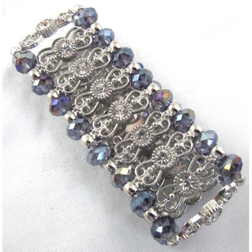 Stretchy Chinese Crystal glass Bracelet