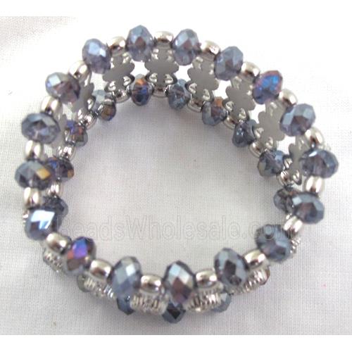 Stretchy Chinese Crystal glass Bracelet