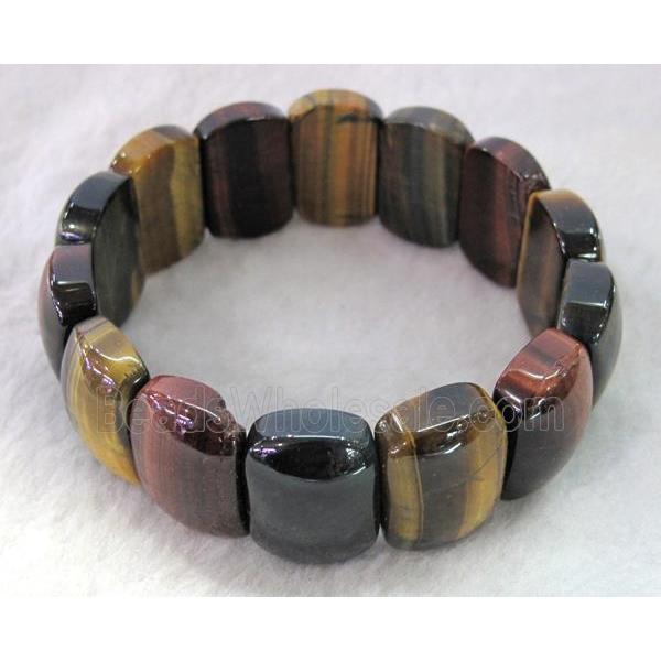 rainbow Tiger eye stone bracelet, AA grade, stretchy
