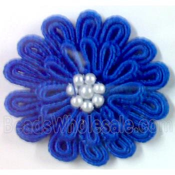 Crochet Craft Flower, Blue