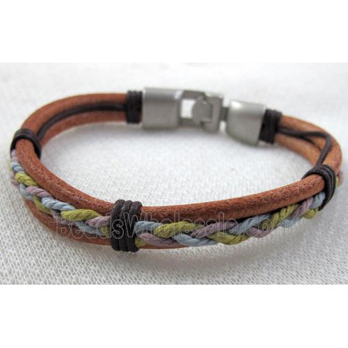 Genuine Leather Bracelet, Mix