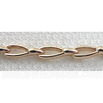 14K Gold Plated Alloy bracelet chain, Nickel Free, Lead Free