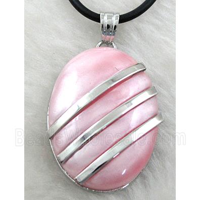 Acrylic Necklace, alloy, rubber cord