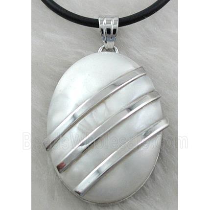 Acrylic Necklace, alloy, rubber cord