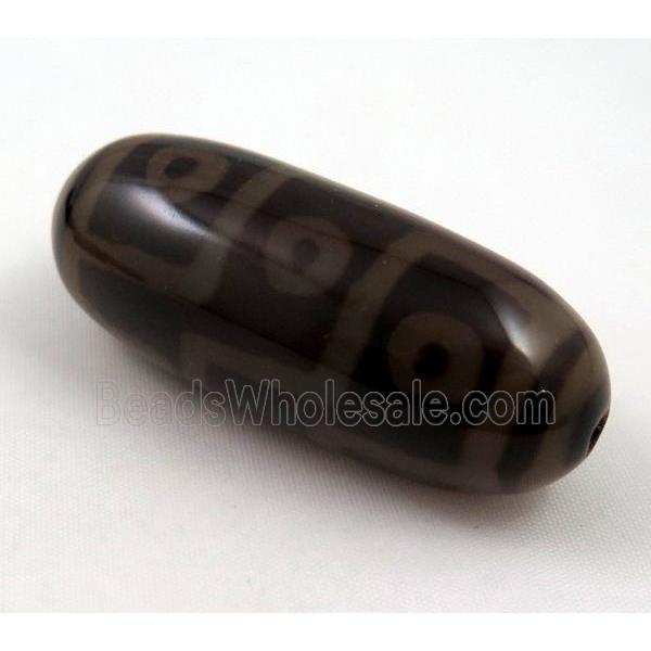 natural tibetan Dzi bead, barrel
