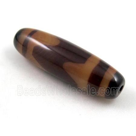 natural tibetan Dzi beads, barrel