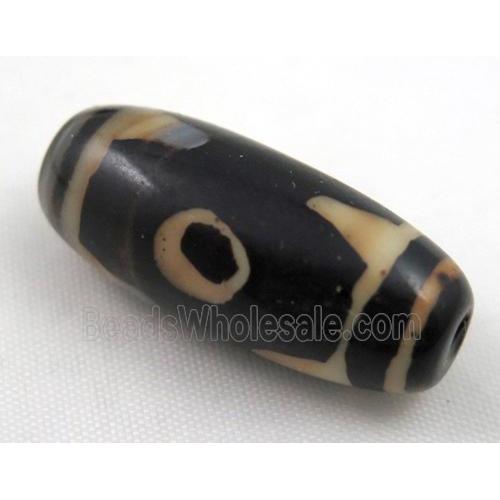 natural tibetan Dzi beads, barrel