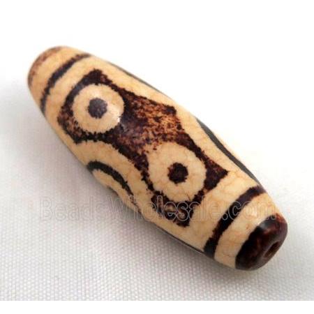 natural tibetan Dzi beads, barrel