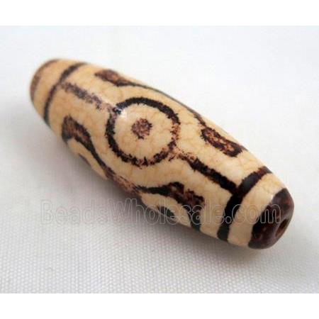 natural tibetan Dzi beads, barrel
