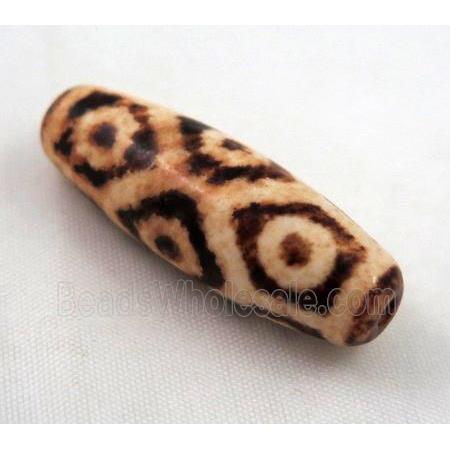 natural tibetan Dzi beads, barrel