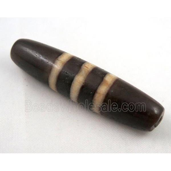 natural tibetan Dzi beads, barrel