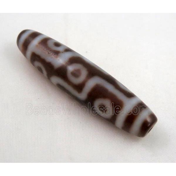 natural tibetan Dzi beads, barrel, antique red