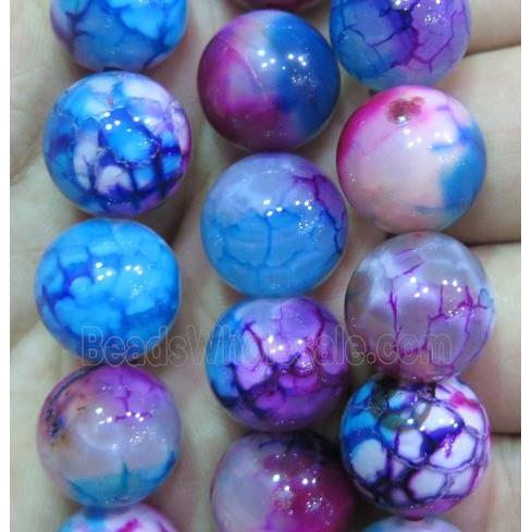 round dichromatic Agate Beads, colorful