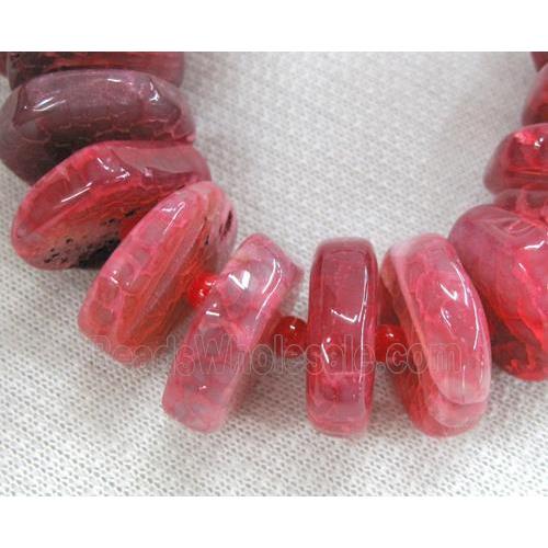 agate heshi beads for necklace, pink