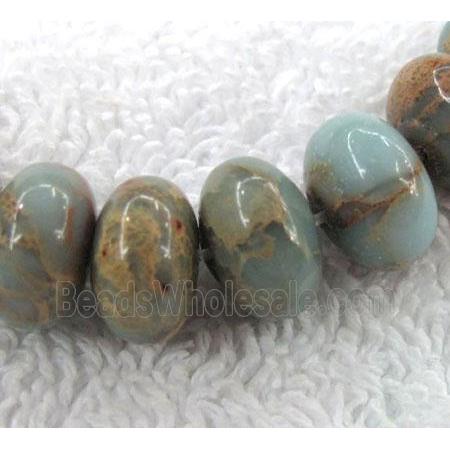 snakeskin jasper beads, rondelle