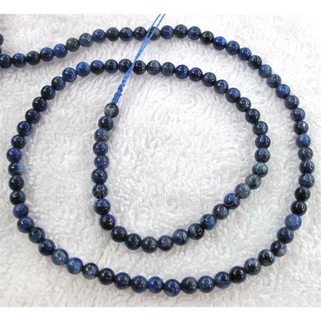 lapis lazuli beads, round, blue