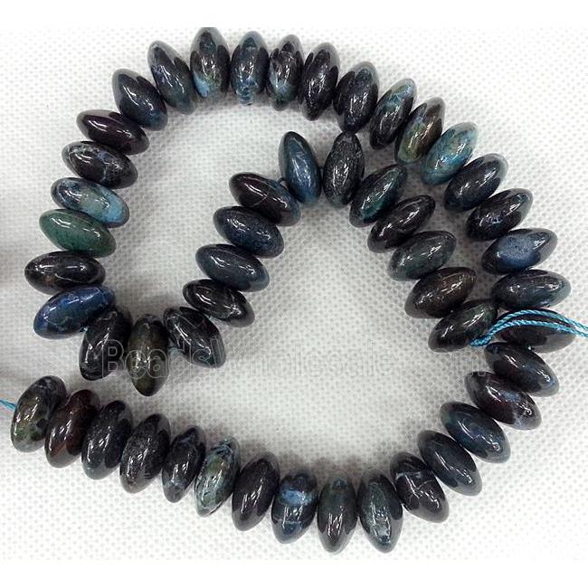 blue Agate beads, rondelle