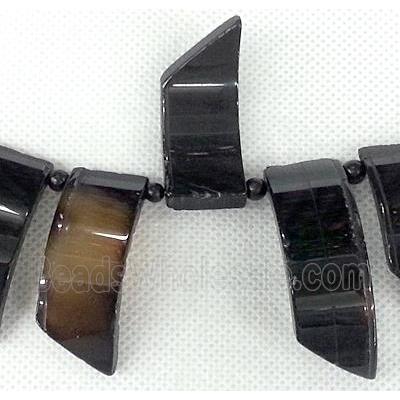 black Agate slice beads Necklace Chain