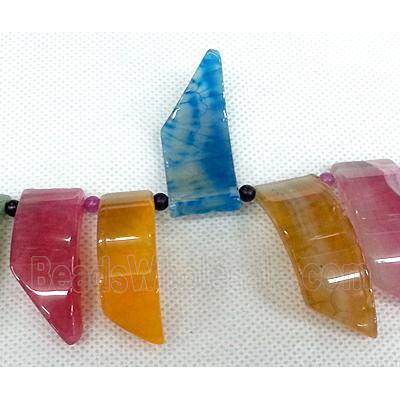 Agate slice beads Necklace Chain, mix color