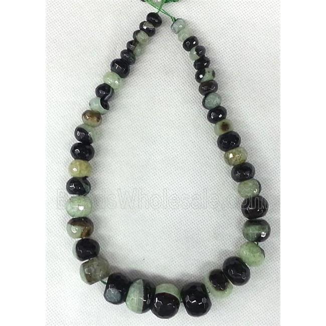 green Druzy Agate rondelle beads Necklace Chain