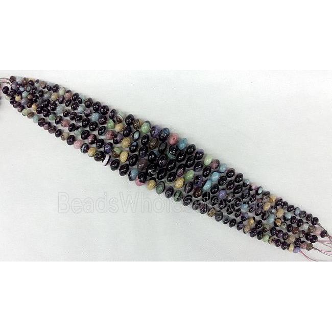 Druzy Agate rondelle beads Necklace Chain, mix color
