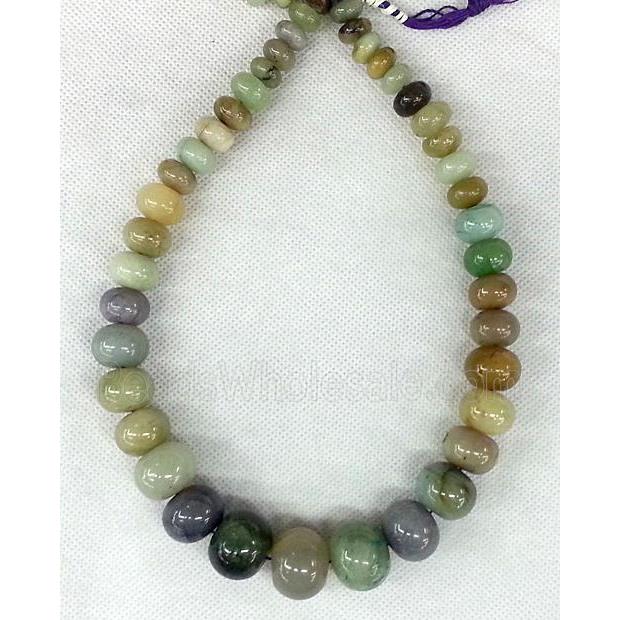 Agate rondelle beads Necklace Chain, mix color
