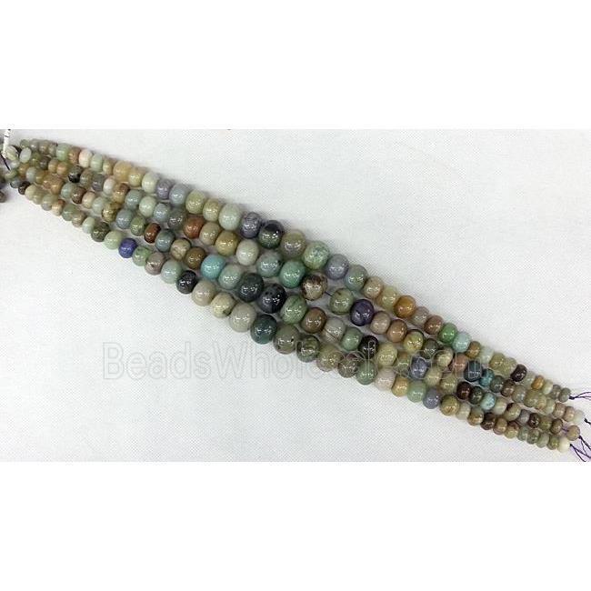 Agate rondelle beads Necklace Chain, mix color
