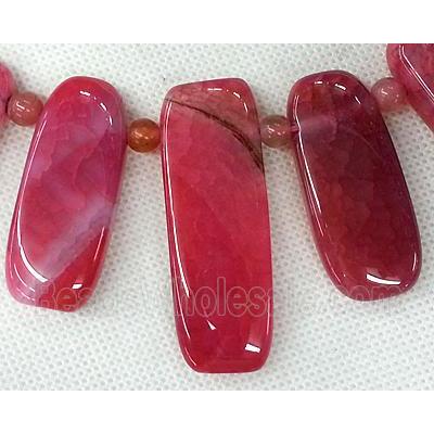 red Agate stick beads Necklace Chain