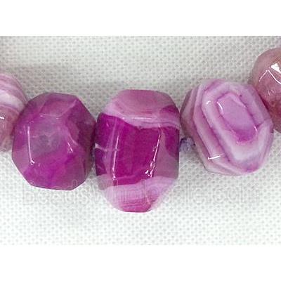 hotpink Agate Necklace Chain, rondelle
