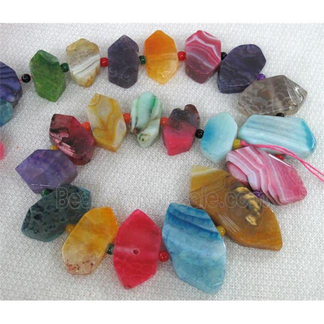 agate beads, guidepost, mixed color