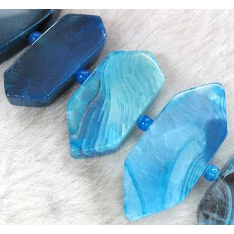 agate beads, point, guidepost, blue