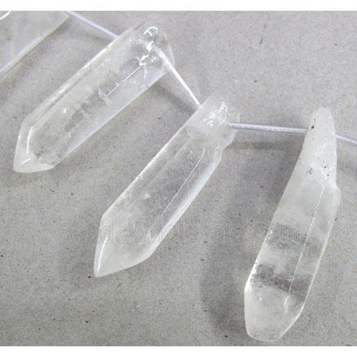 clear quartz stick bead