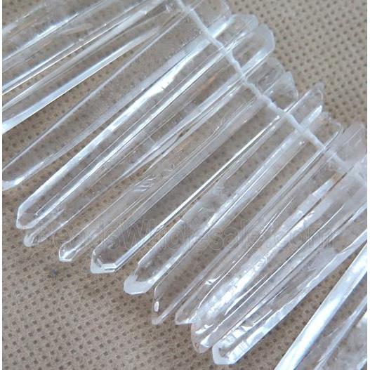 clear quartz bead stick for necklace