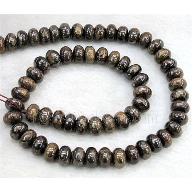 Bronzite Stone Beads, rondelle