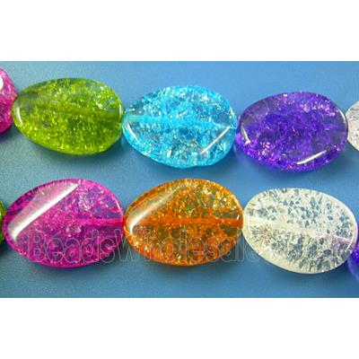 Chinese Crackle Crystal beads, twist