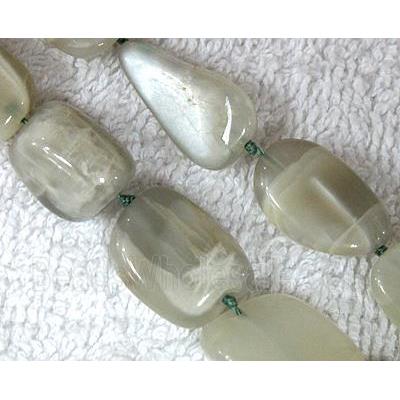 Natural moonstone bead, freeform