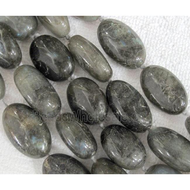 Natural Labradorite bead, oval
