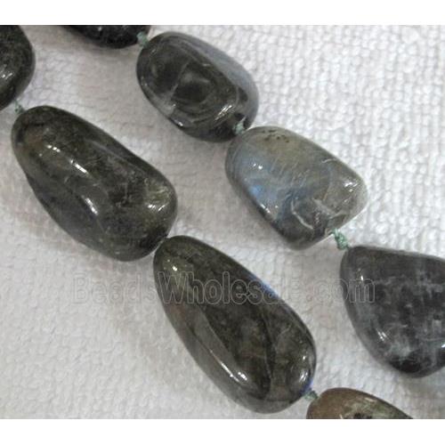 Natural Labradorite bead, freeform