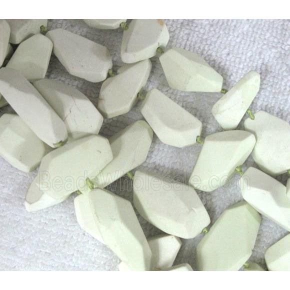 Natural lemon stone bead, freeform