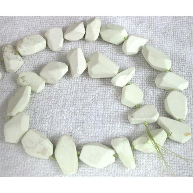 Natural lemon stone bead, freeform