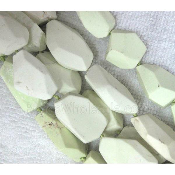 Natural lemon stone bead, freeform