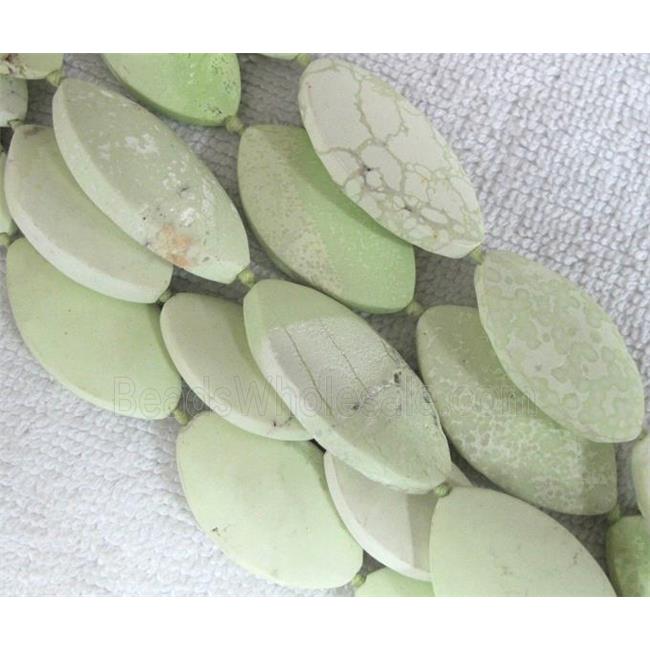 Natural lemon stone bead, horse-eye