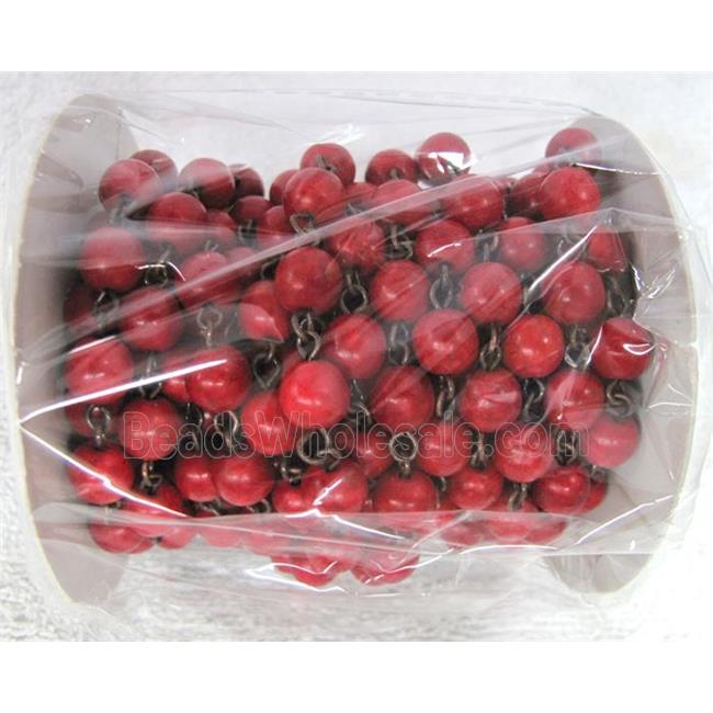 Red Dye Turquoise Chain