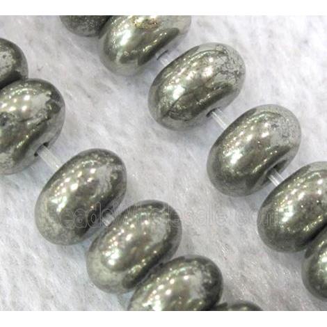 natural Pyrite rondelle Beads