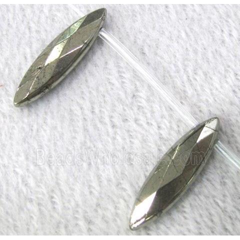 natural Pyrite Beads, horse eye