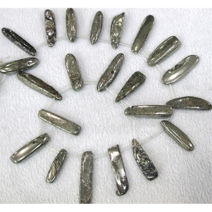 natural Pyrite Beads, freeform