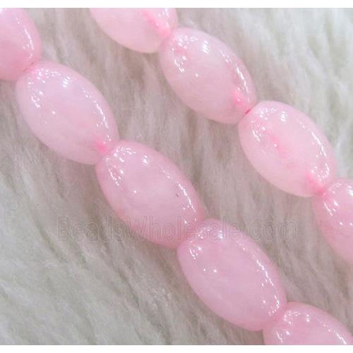 Rose Quartz bead, barrel