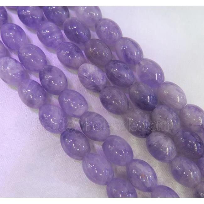 purple chrysoprase beads, barrel