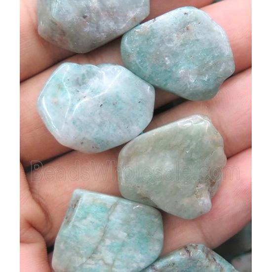 green amazonite beads collar, teardrop, top drilled